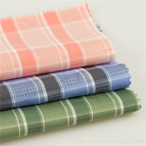 Shirt Use Check Fabric Yarn Dyed